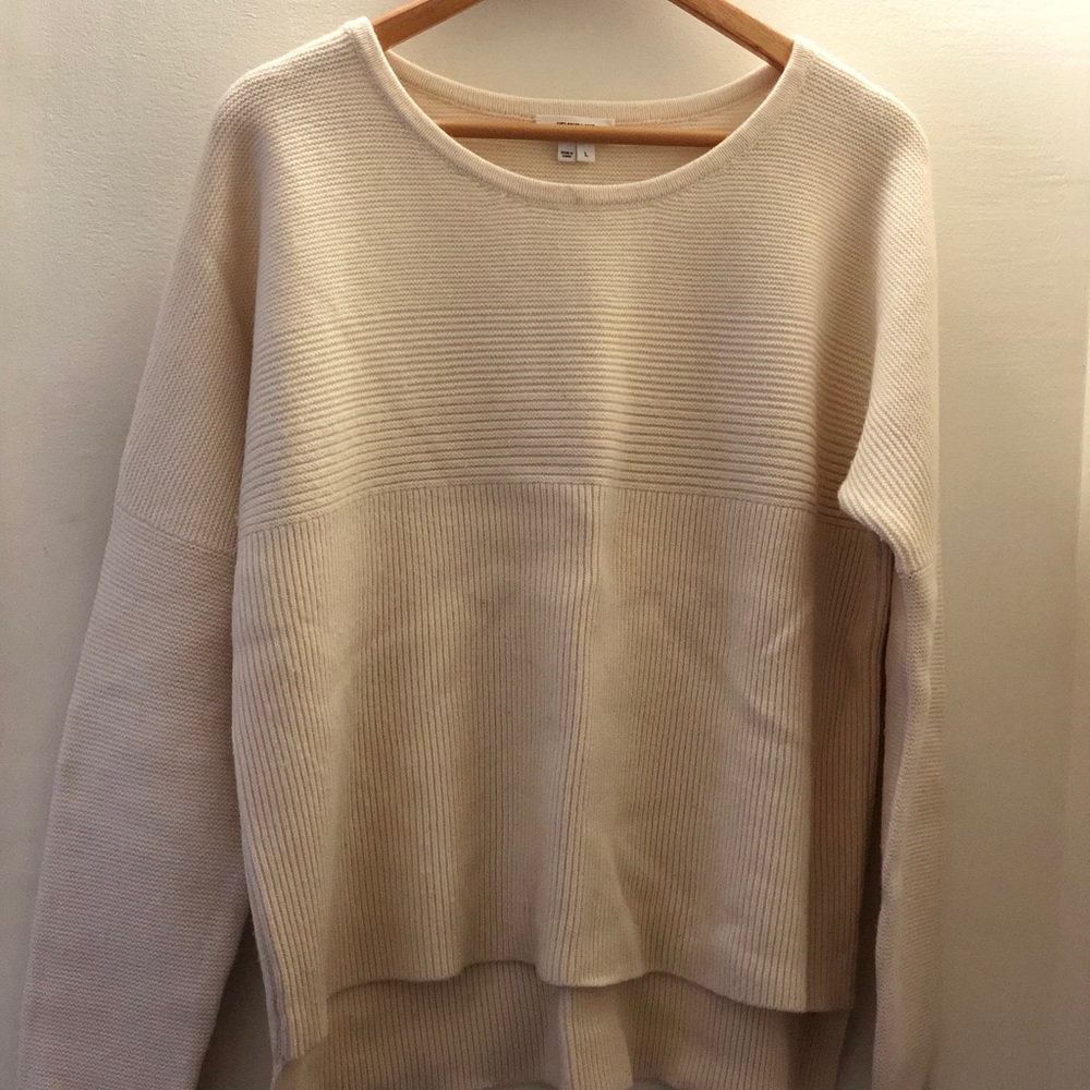 Helmut Lang Cream Knit Sweater
